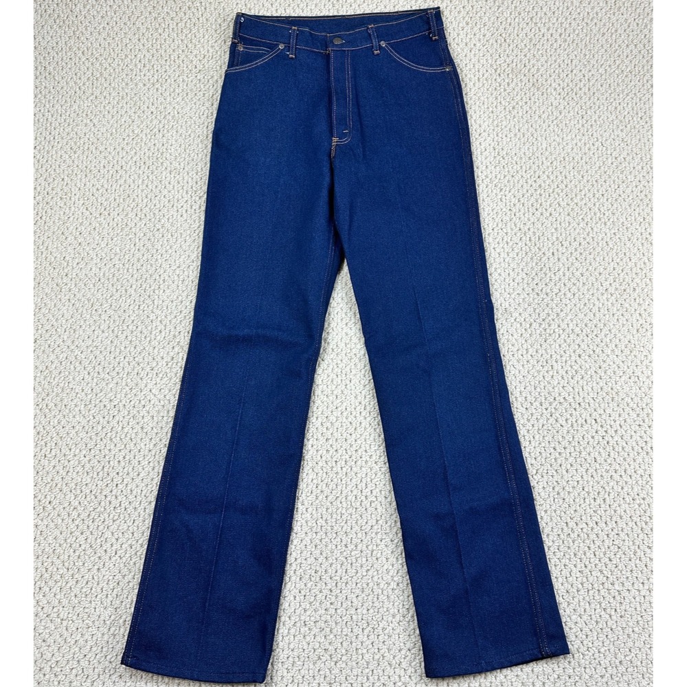 Vintage Lady K Jeans Womens 14x33 Dark Blue Denim High Rise Made in USA EUC